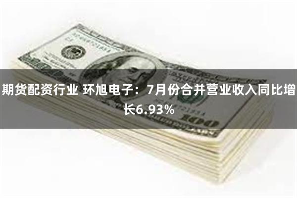 期货配资行业 环旭电子：7月份合并营业收入同比增长6.93%