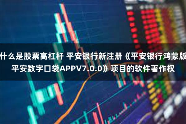 什么是股票高杠杆 平安银行新注册《平安银行鸿蒙版平安数字口袋APPV7.0.0》项目的软件著作权