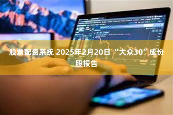 股票配资系统 2025年2月20日 “大众30”成份股报告